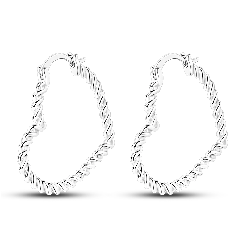 Elegantly Shaped Sparkling Pave Earrings