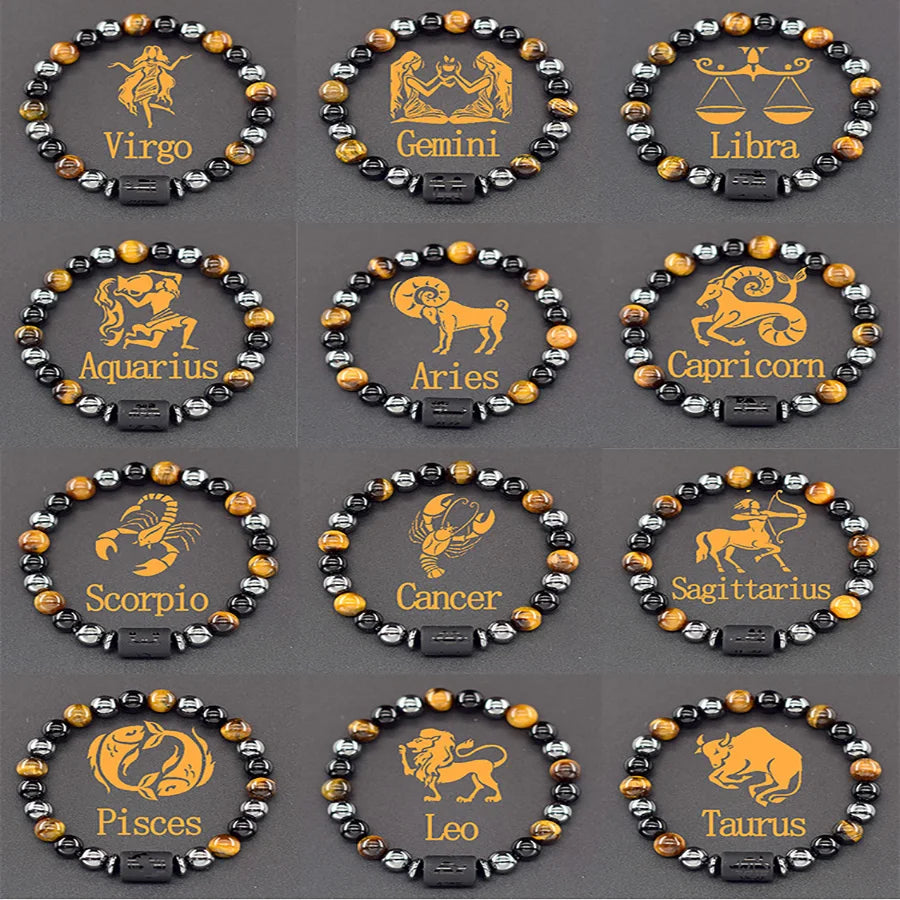 Crystal Cosmic Zodiac Sign Bracelet Constellation Bracelet