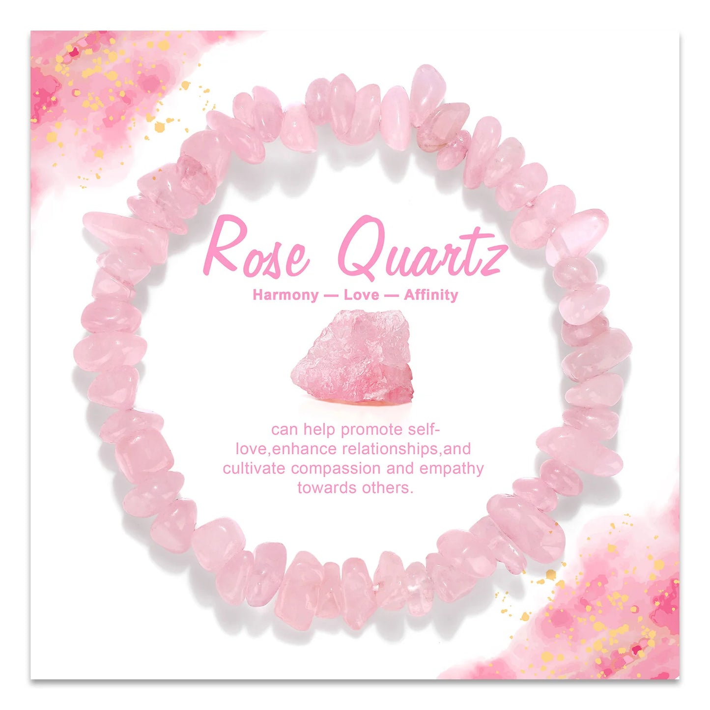 Exquisite Multi Color & Shape Natural Stone Crystal Beads Bracelet