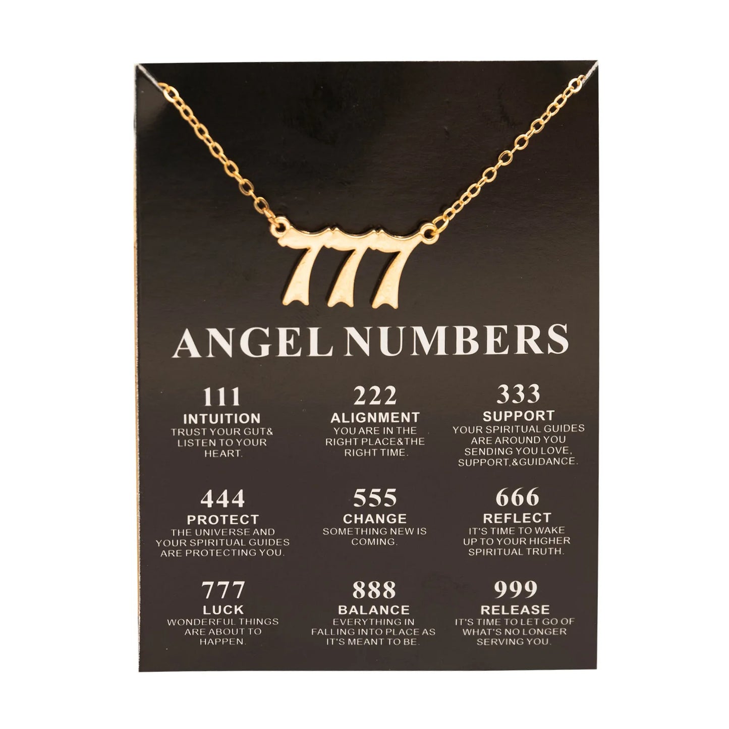Lucky Angel Numbers Wish Pendant Necklace