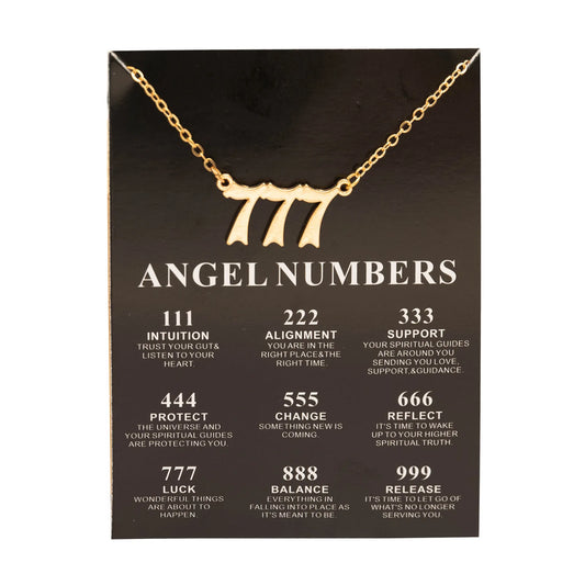 Lucky Angel Numbers Wish Pendant Necklace