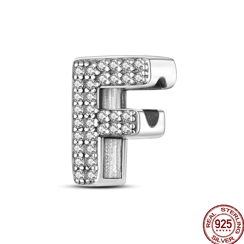 Silver Alphabet Letter Series Charms