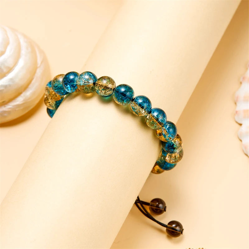 Ocean Cave Colorful Reef Crystal Glass Charm Bracelets
