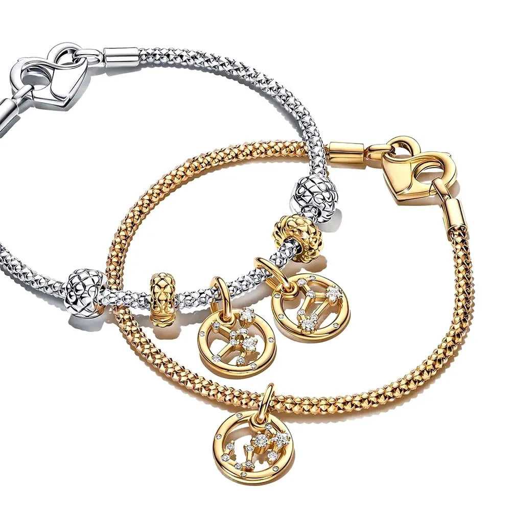 Exquisite Unlimited Love Heart Studded Charm Necklace & Bracelet