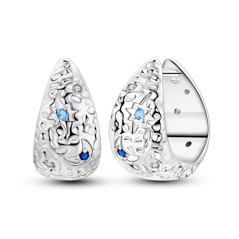 Elegantly Shaped Sparkling Pave Earrings