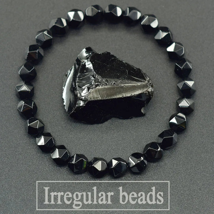 Colorful Indian Agate Bead Crystal Bracelet