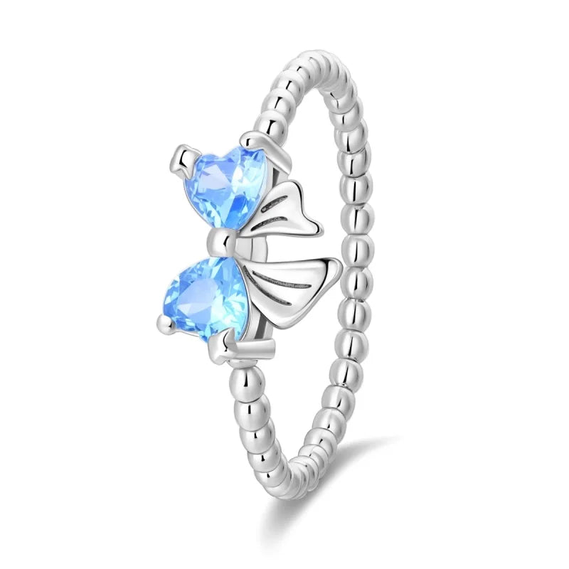 Floral Heart-Shaped Crown Rings