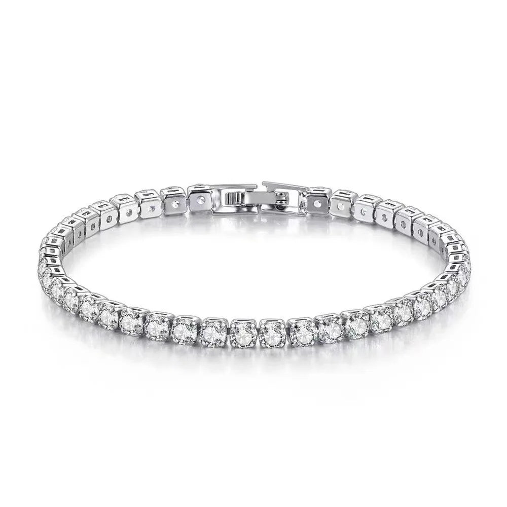 Elegant White Diamond Tennis Bracelet