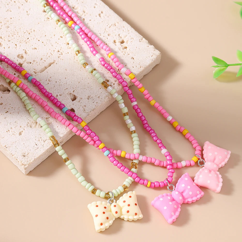 Colorful Daisy Flower Pendant Necklace Sets