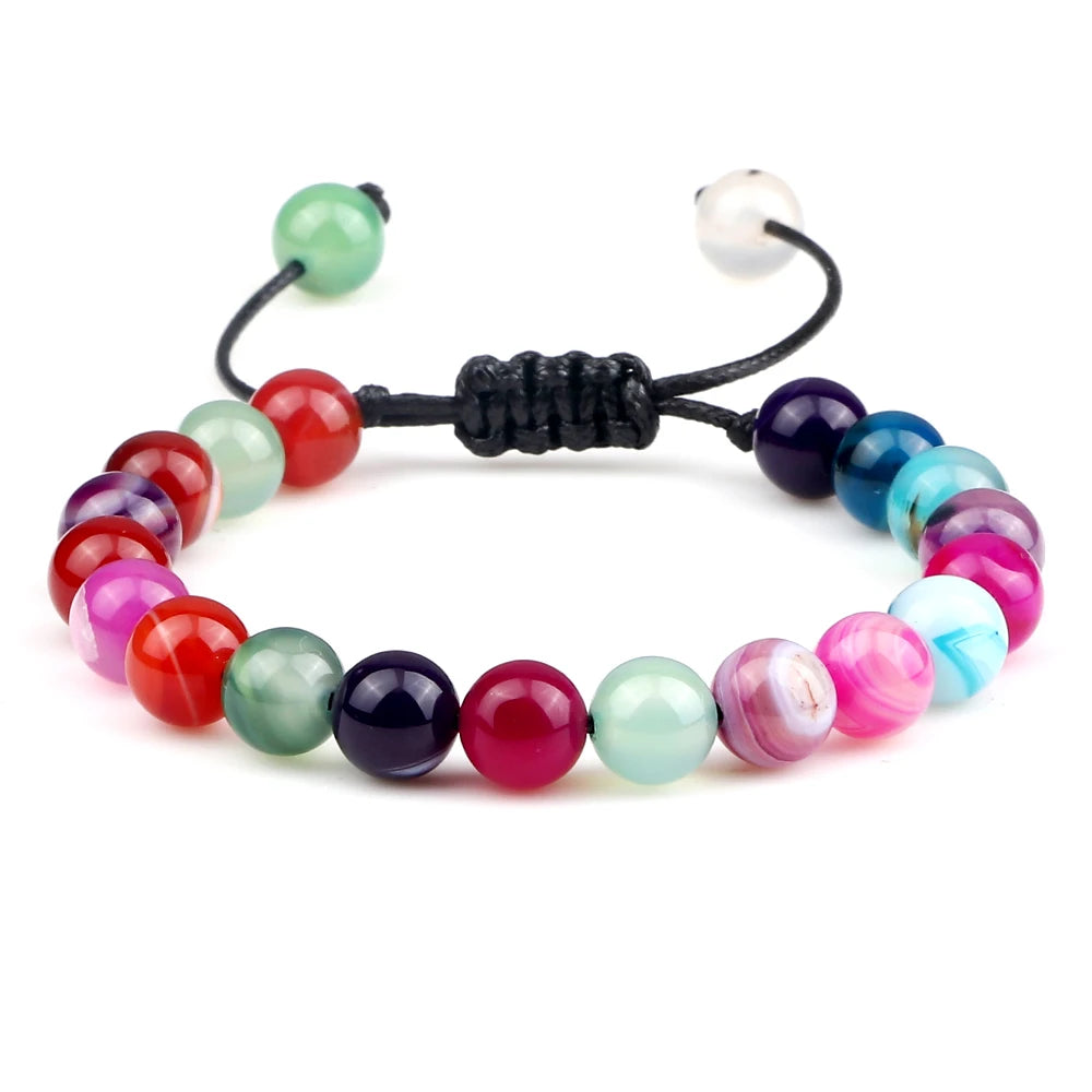 Fire Healing Natural Stone Crystal Charm Bracelets