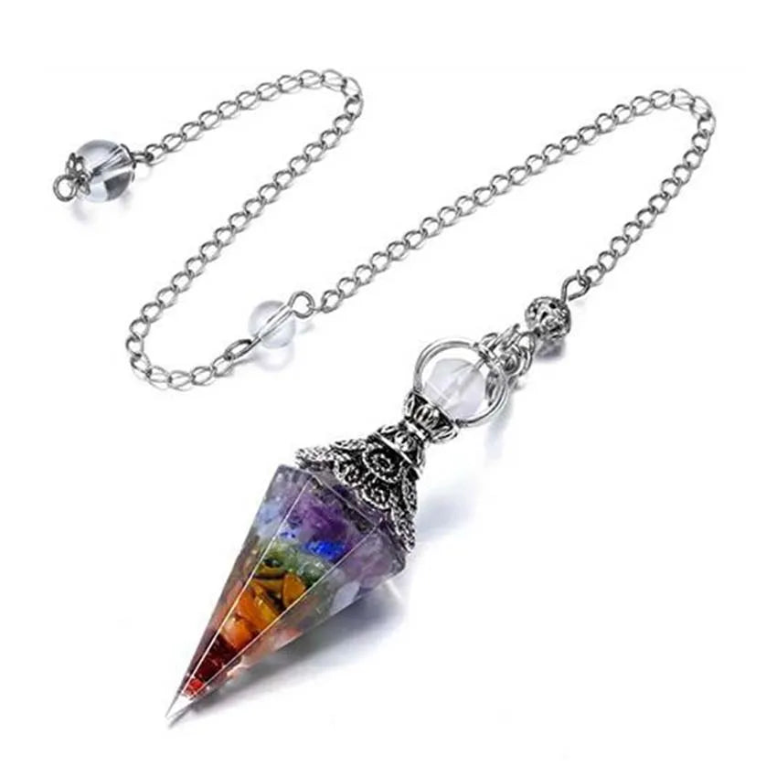 Ancient Antique Chakra Crystals Pendulum