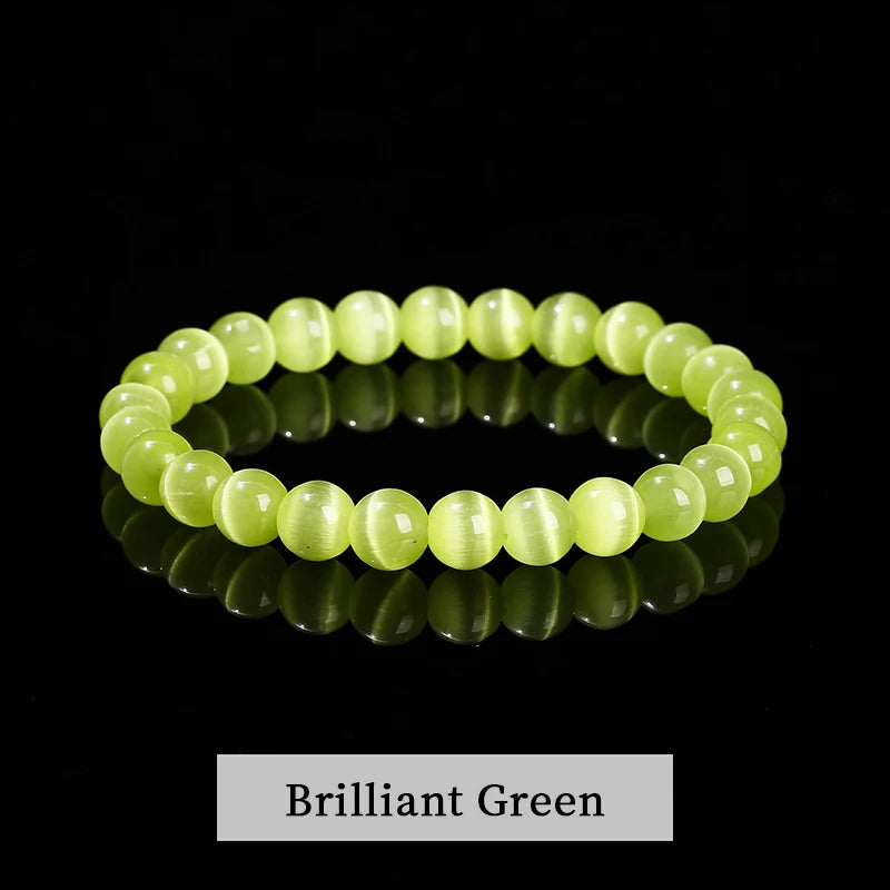 Candied Color Series Natural Cat Eyes Stone Bead Bracelets