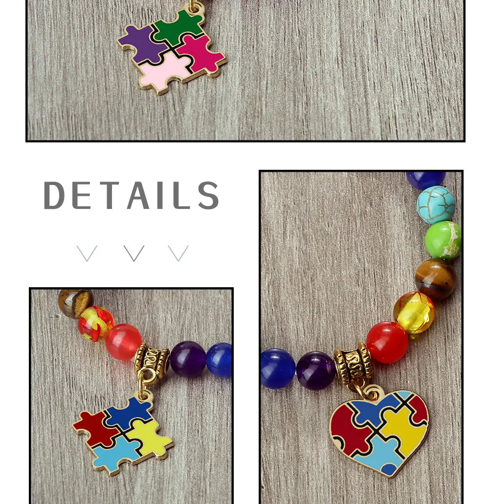Mental Health Awareness "Autism Puzzle" Healing Bracelets