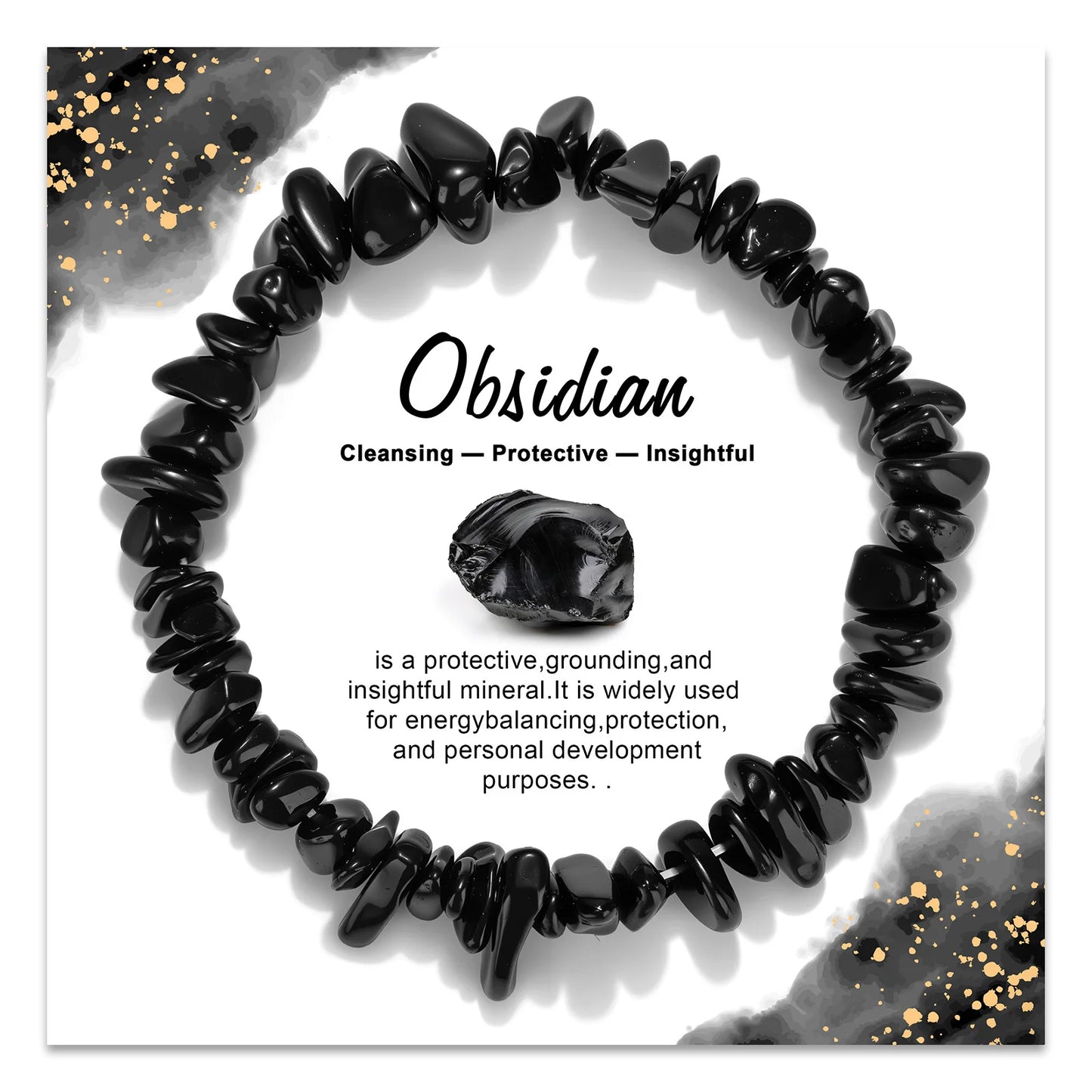 Exquisite Multi Color & Shape Natural Stone Crystal Beads Bracelet