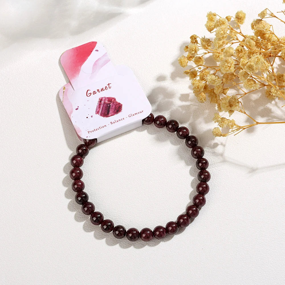 Chakra Colored Natural Stone Beads Bracelet