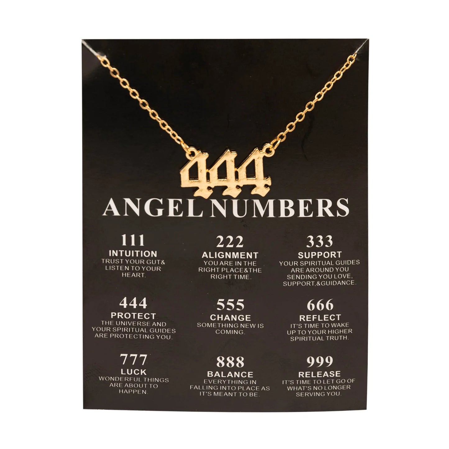 Lucky Angel Numbers Wish Pendant Necklace