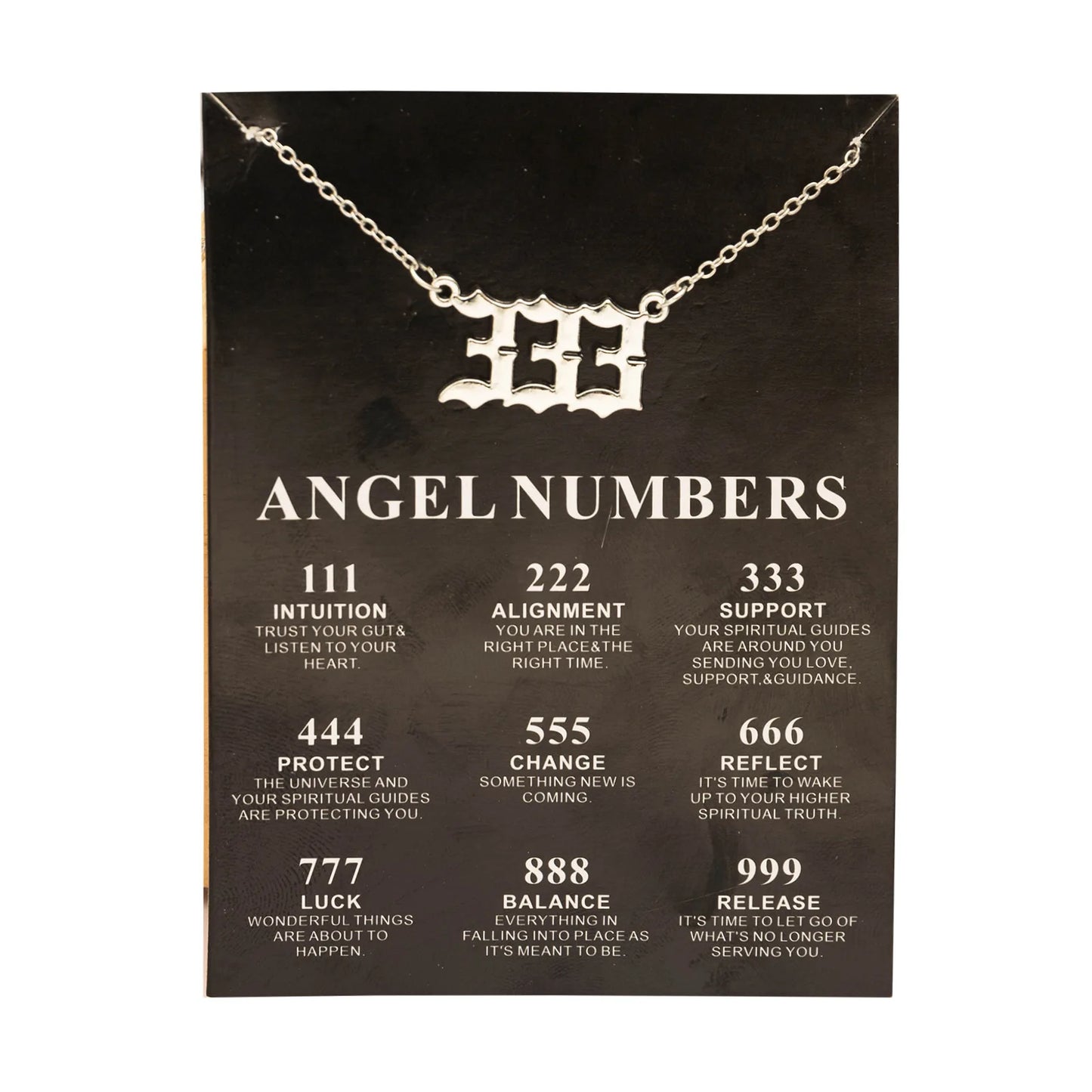 Lucky Angel Numbers Wish Pendant Necklace