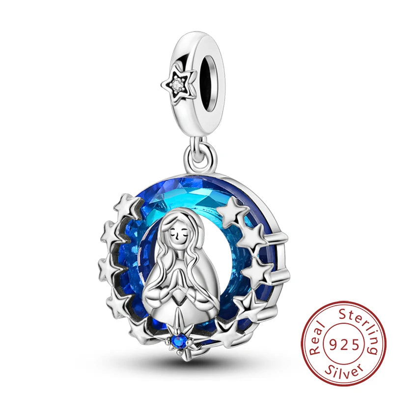 Dreamy Blue & Silver Charm Pendants