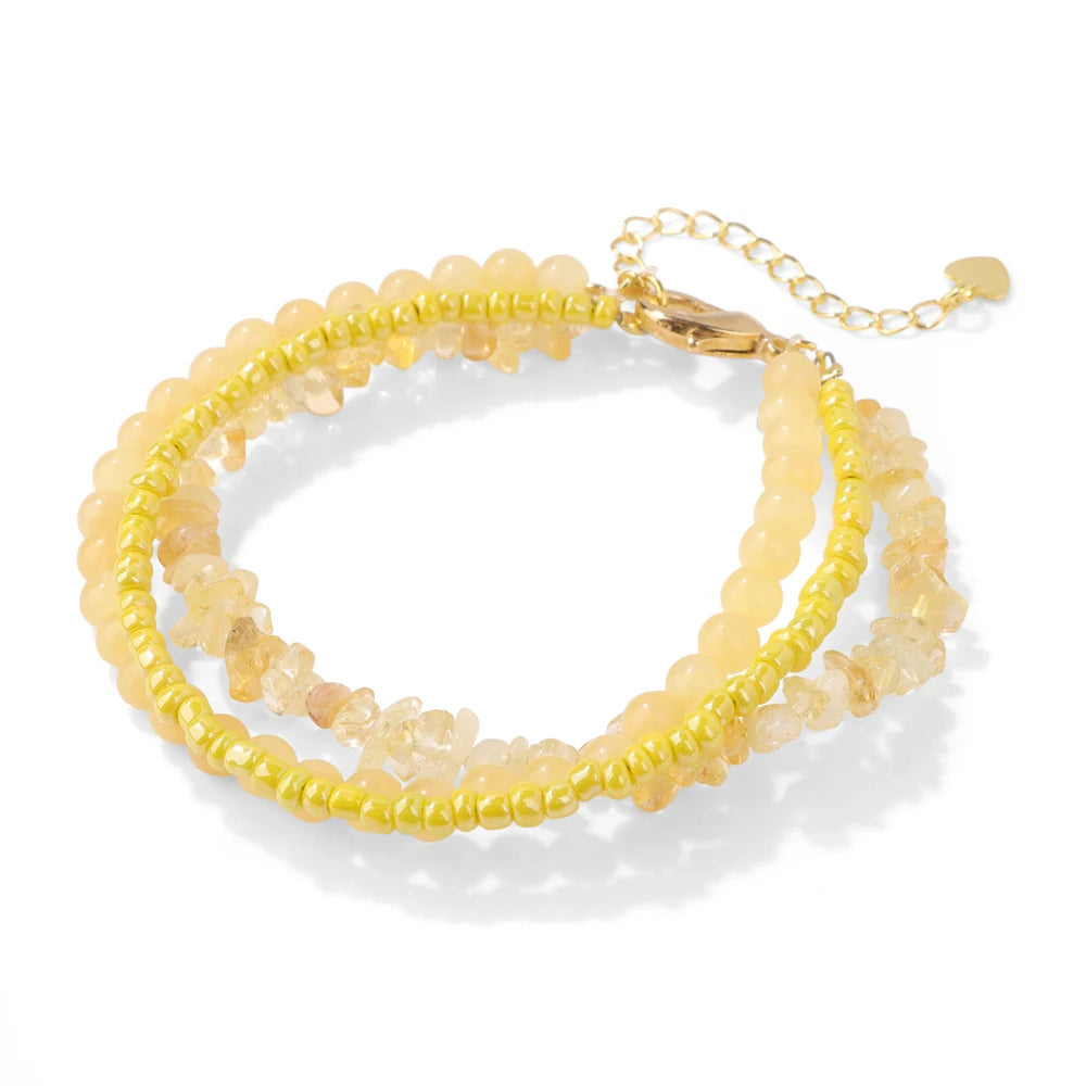 Wild Nature Gold Trim Three Layer Bracelets