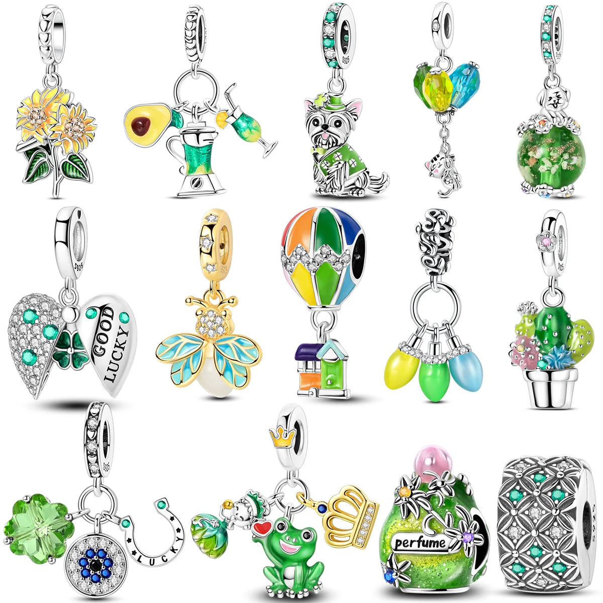 Perfect Occasion Green Series  Pendant Charm Beads