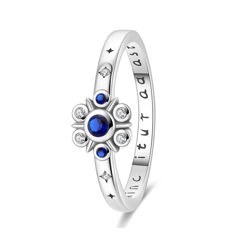 Floral Heart-Shaped Crown Rings