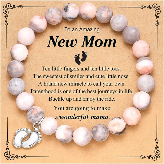 Motherhood Natural Stone Beaded Bracelet