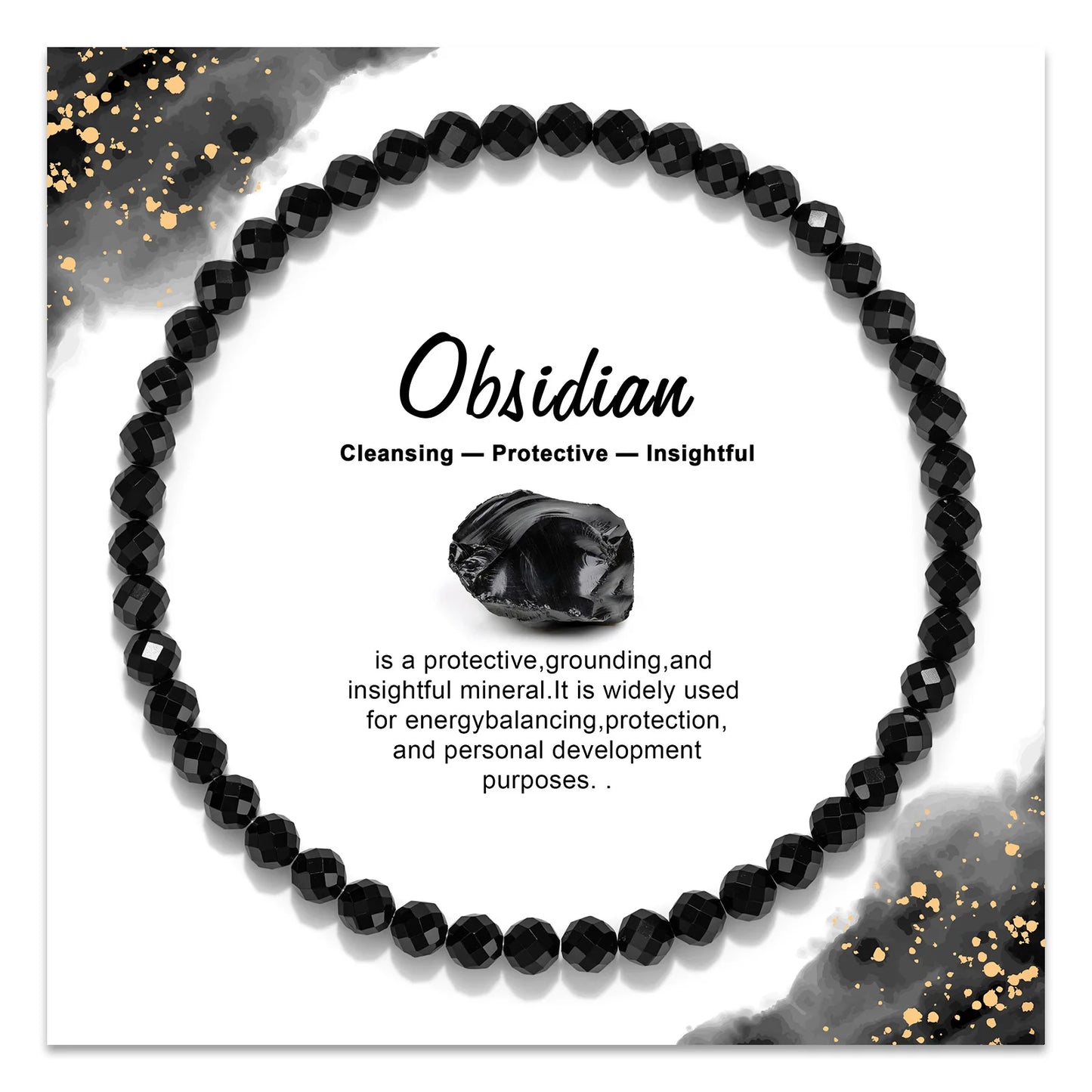 Exquisite Multi Color & Shape Natural Stone Crystal Beads Bracelet