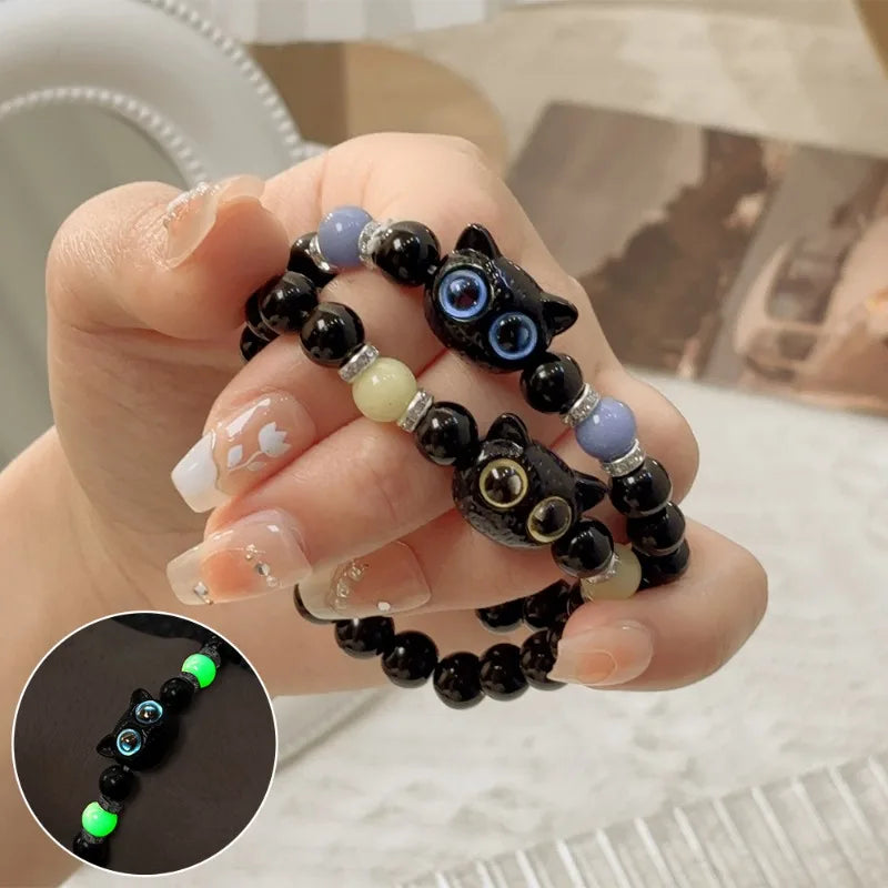Luminous Big Eye Cat Bracelets