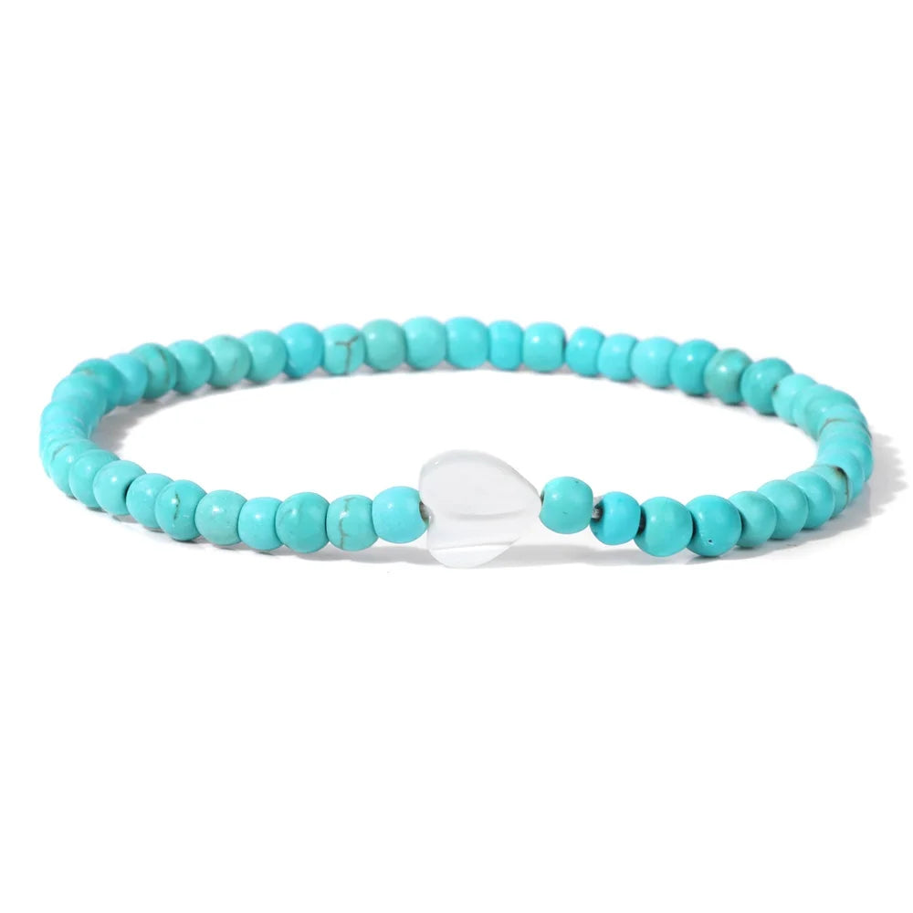 New Blue Turquoises Stone Charm Series Bracelets