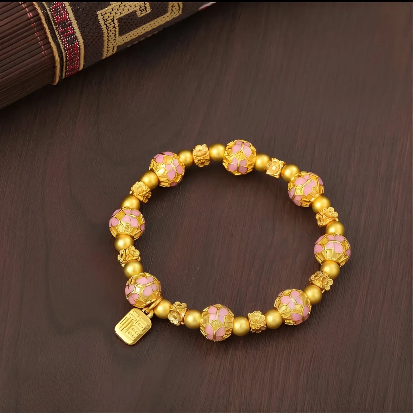 Pure 24K Gold Enchanting Luxury Butterfly Flower Bracelets