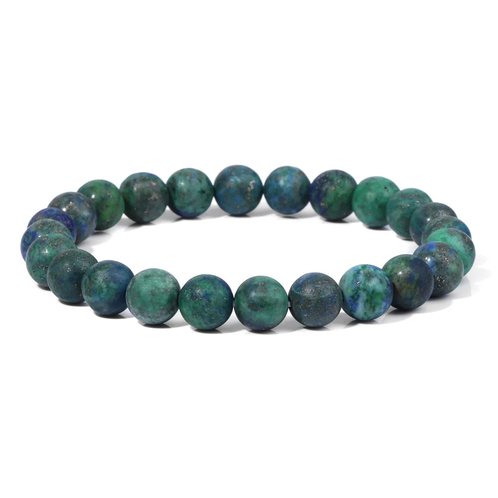 Matte Green Stone Series Bead Bracelet
