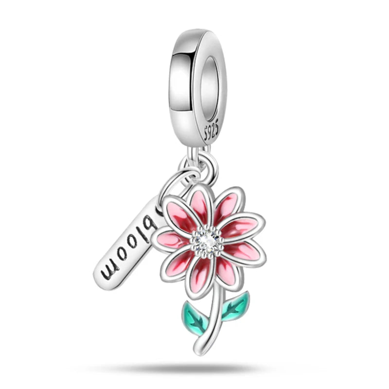 Romantic Bouquet Flower Love Language Theme Charms