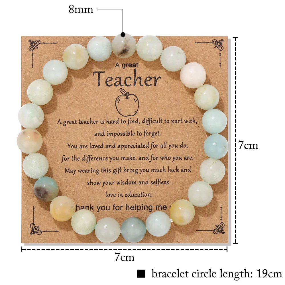 Teachers Appreciation Prosperity Bracelet With Card