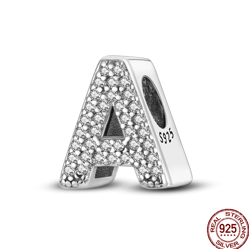 Silver Alphabet Letter Series Charms