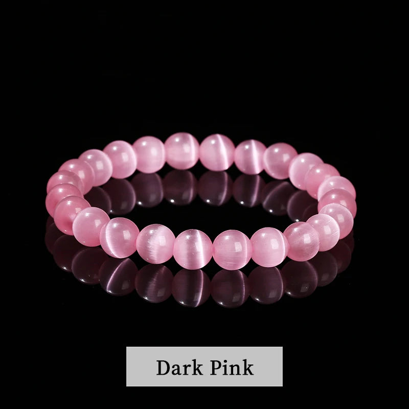 Candied Color Series Natural Cat Eyes Stone Bead Bracelets