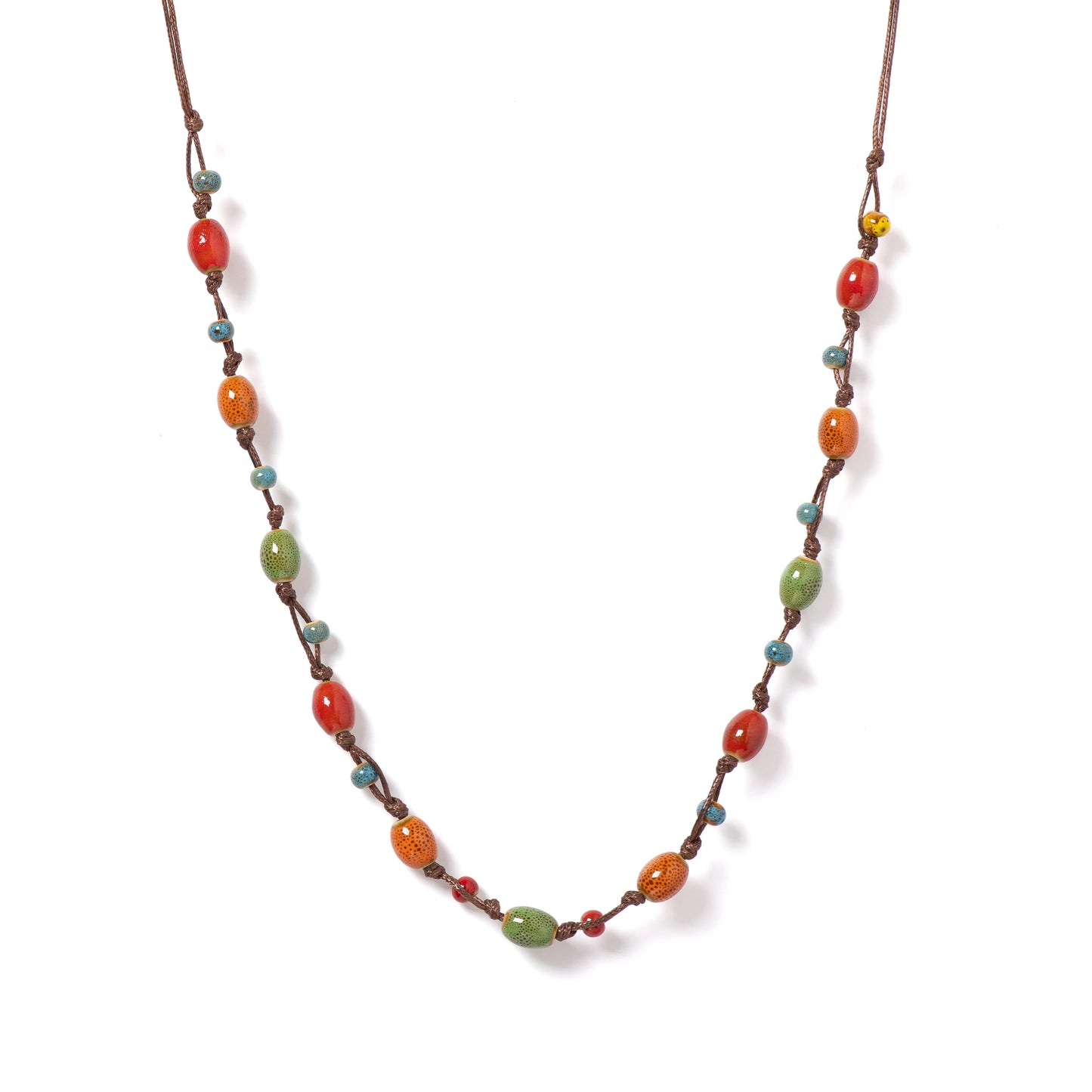 Two-in-One Colorful Ceramic Necklace Bracelet