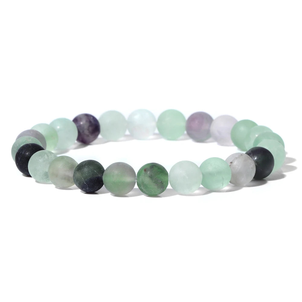 Matte Green Stone Series Bead Bracelet