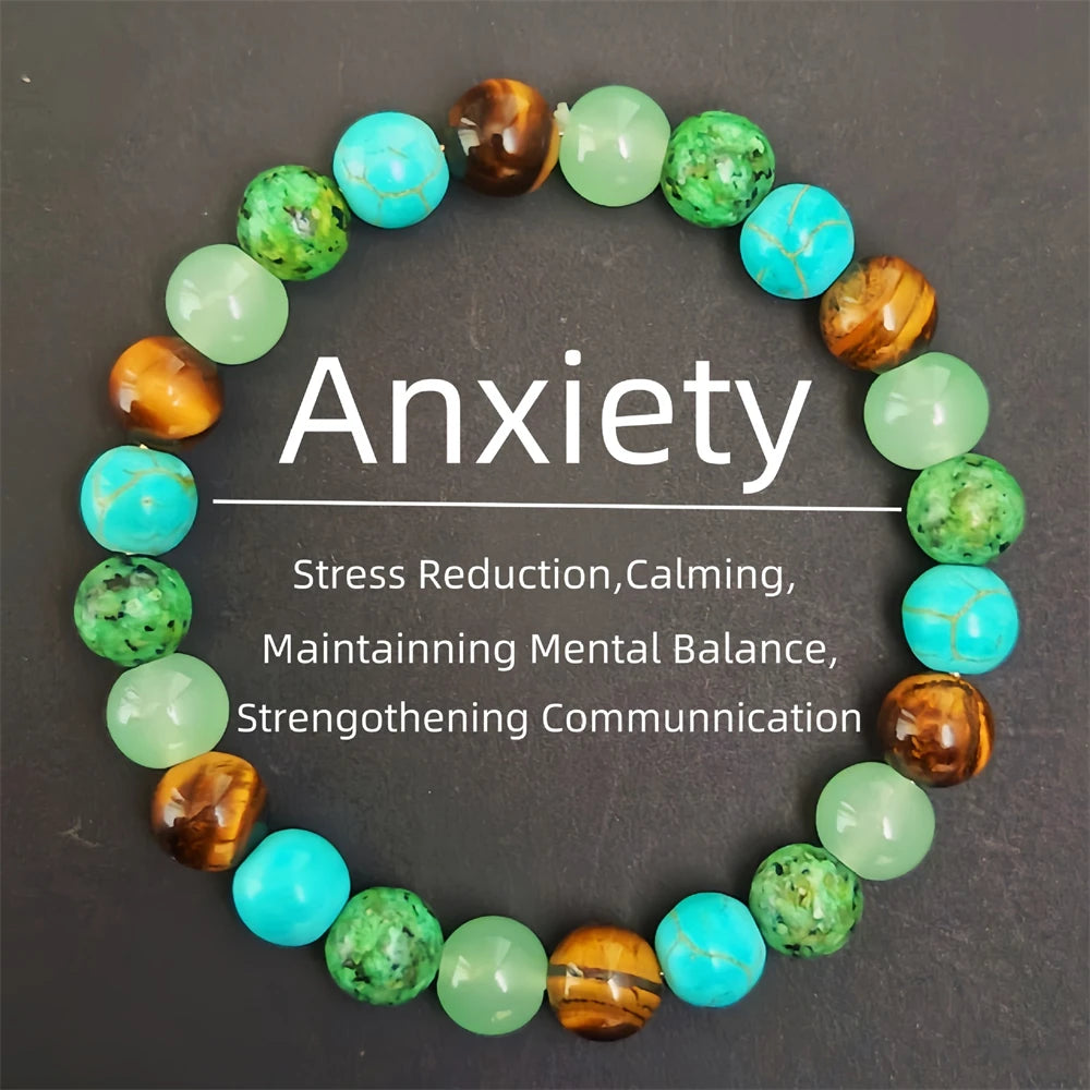 Natural Turquoise Tiger Eye Beaded Bracelet