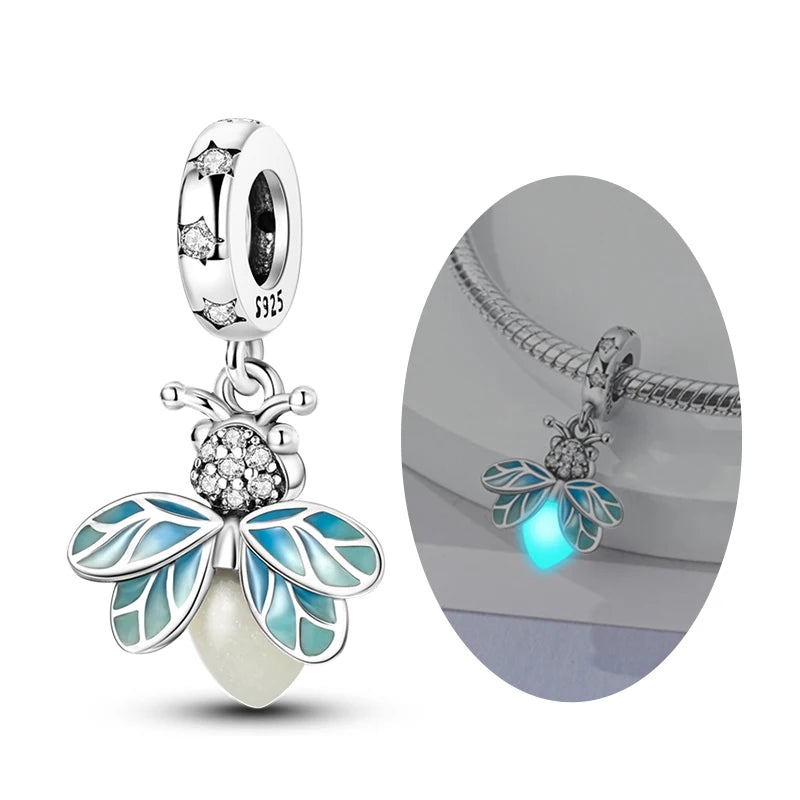 Empress Blue Platinum Pendant Charms Beads