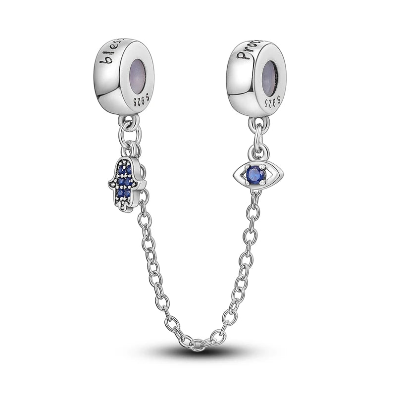 Empress Blue Platinum Pendant Charms Beads