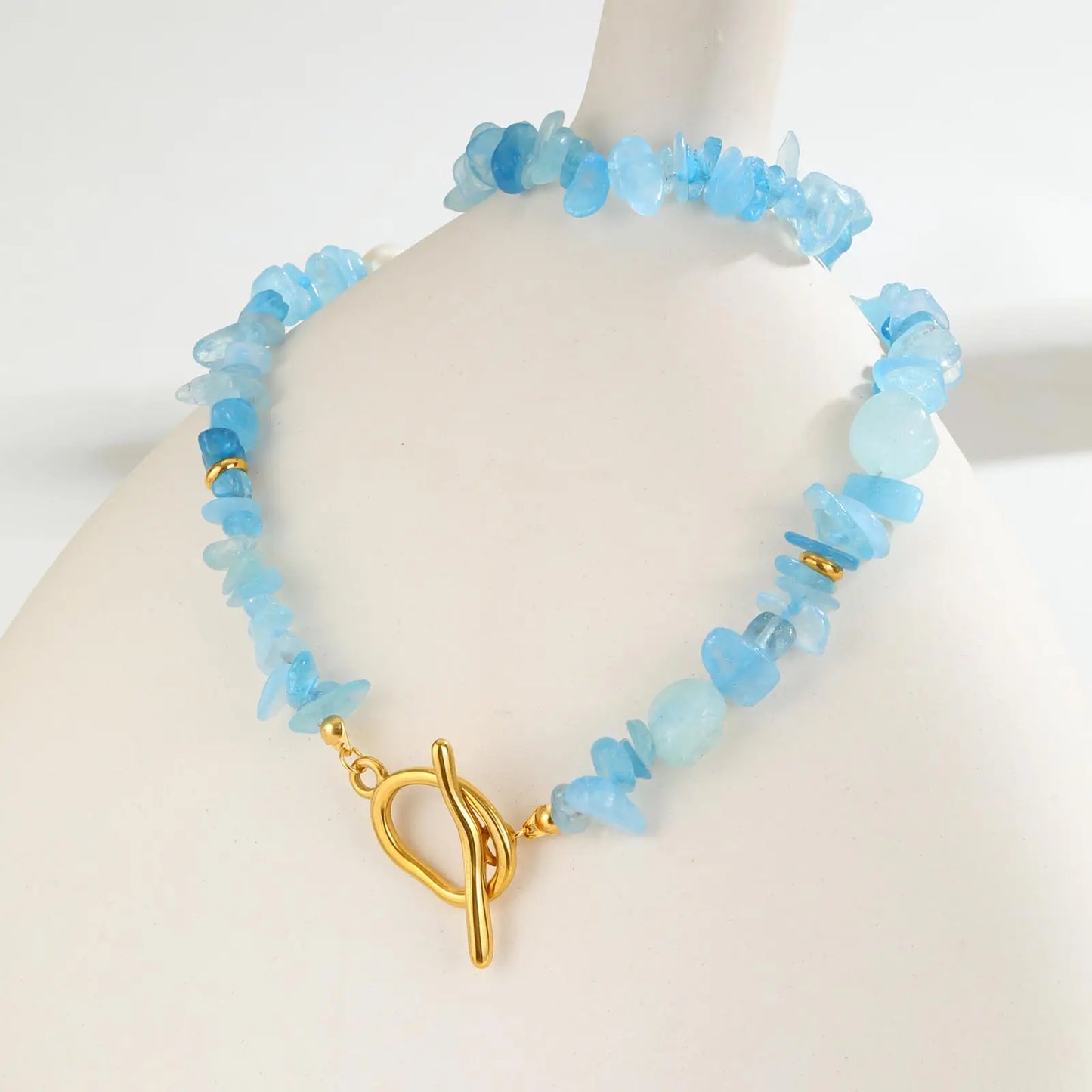 Blue Waters Unique Gravel Stone Necklaces