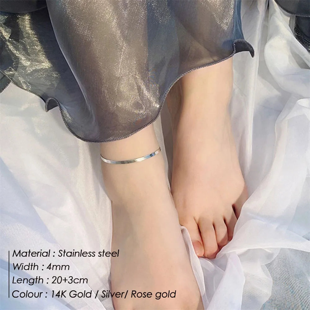 Stainless Steel Gold & Silver Array Anklets