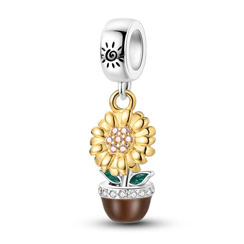 Romantic Bouquet Flower Love Language Theme Charms