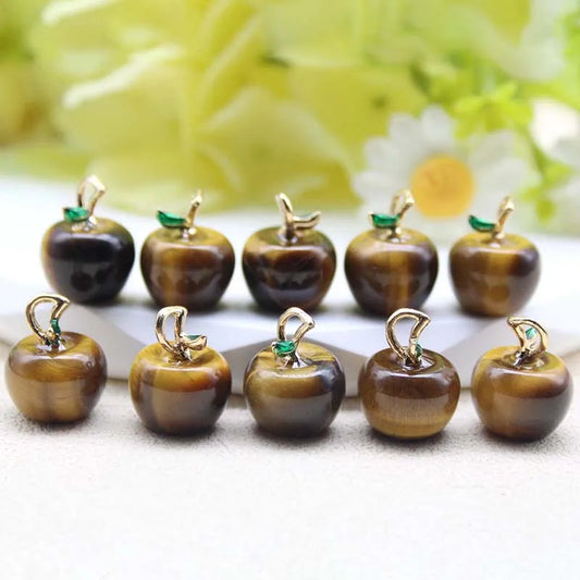 Gorgeous 12pcs Natural Stone Apple Pendant