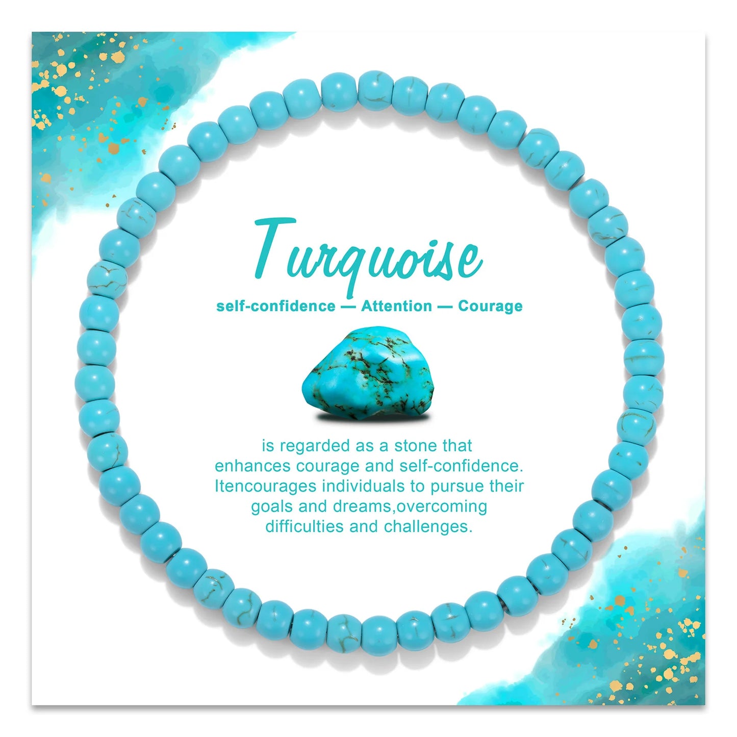 Exquisite Multi Color & Shape Natural Stone Crystal Beads Bracelet