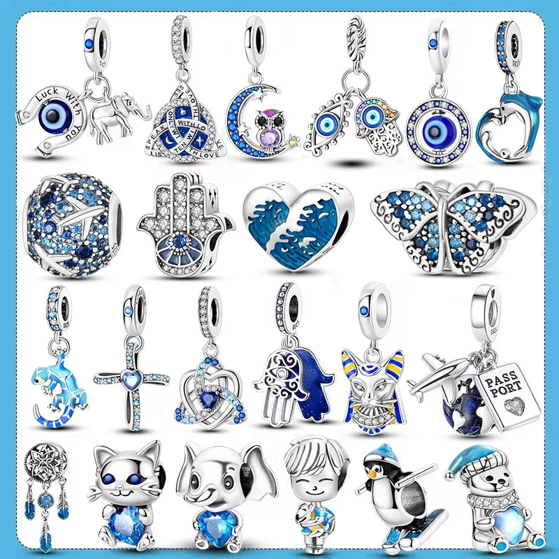 Icy Blue Winter Series Charms Pendants