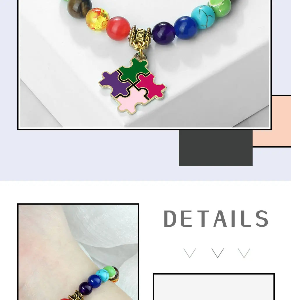 Mental Health Awareness "Autism Puzzle" Healing Bracelets