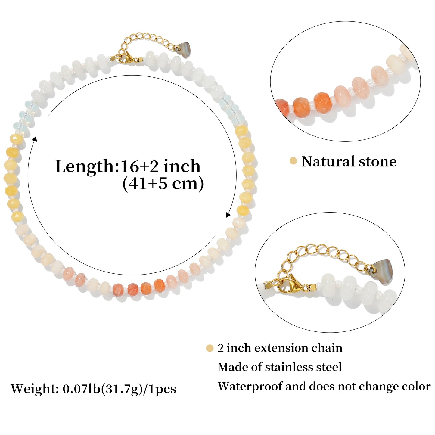 Radiant Colorful Choker Gemstone Necklace