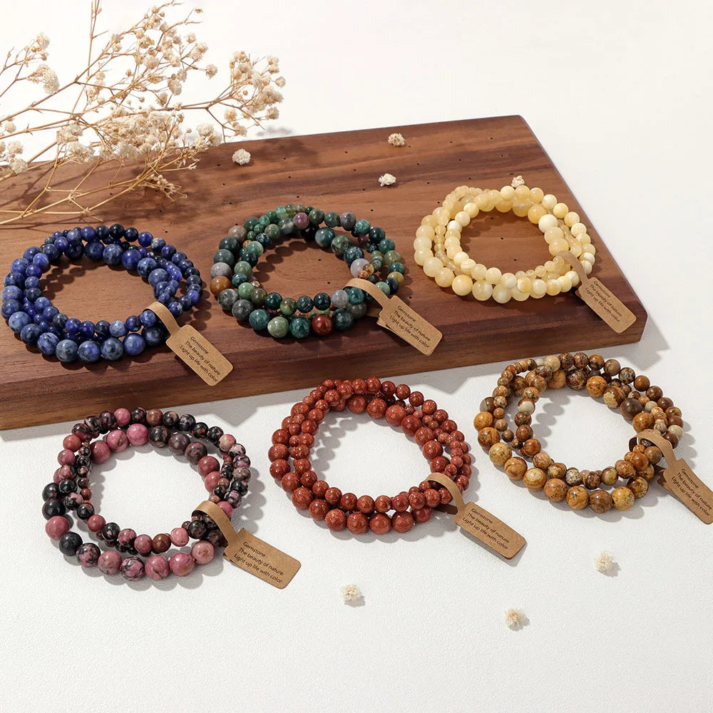 Enchanting Trio Beaded Bracelets Set
