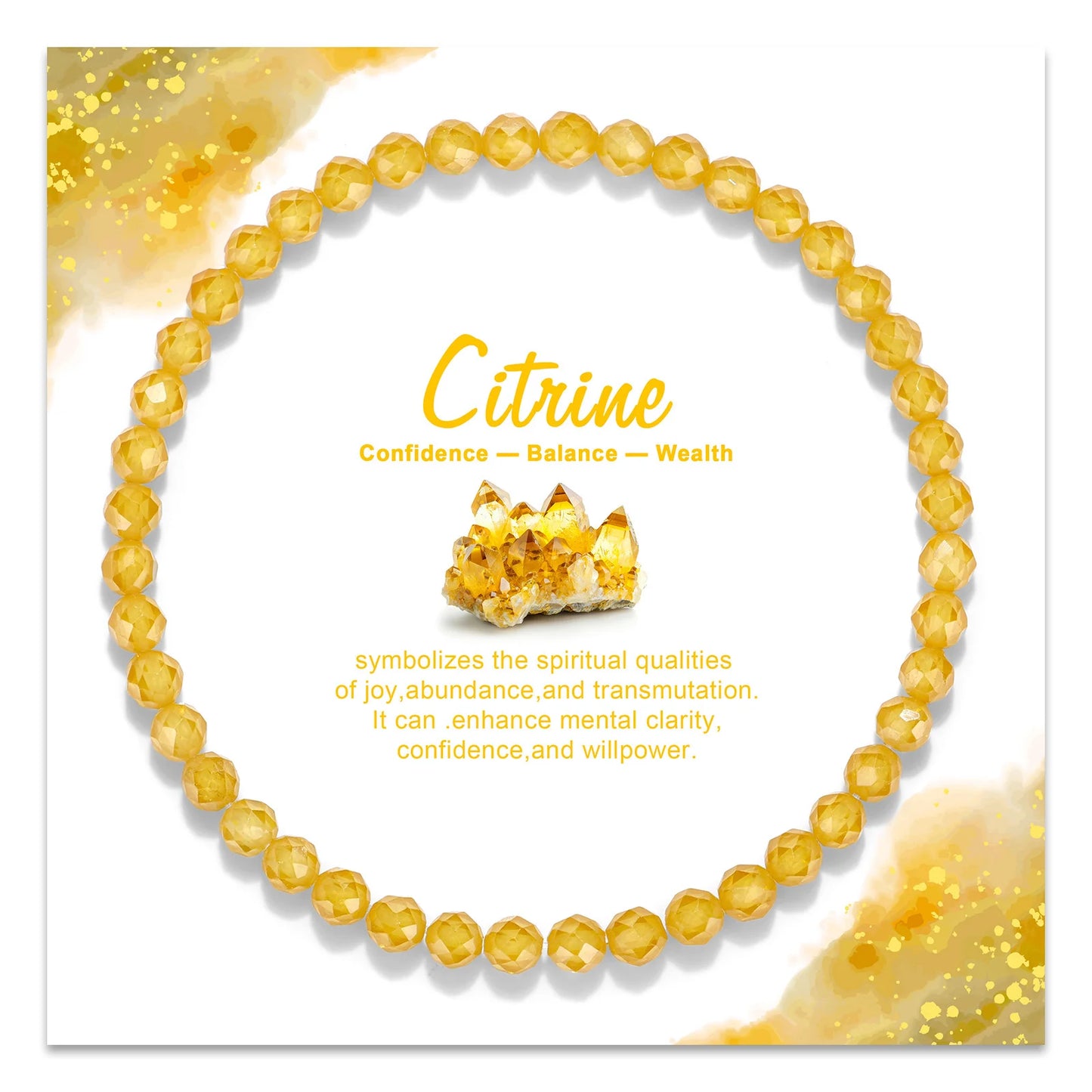 Exquisite Multi Color & Shape Natural Stone Crystal Beads Bracelet